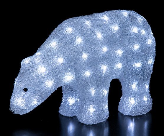 32Led 3D Φωτιζόμενη Ακρυλική Αρκούδα Με Μετασχηματιστή Ip44,32 x 15(H)cm Lianos 58810