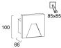 Χωνευτό Φωτιστικό Τοίχου Square Space Viokef 4289800