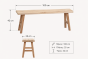Πάγκος Teak Wood 100x25x42cm MRShome  DF-0047000