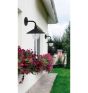 Απλίκα Επίτοιχη Ø27 cm IP44 Μαύρο Αλουμίνιο με σκιάδο από γυαλί Viokef Pilos 4178200