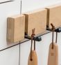 Κρεμάστρα Τοίχου 30x5,2x3cm 3 Κινούμενων Θέσεων Ξύλινη Φυσικό Χρώμα Etoile MB-1261A