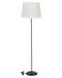 HFLB-01 ΚΩΝ. Φ35 FLOOR LAMP BLACK-ΛΕΥΚΟ/ΚΡΕΜ ΔΑΠΕΔΟΥ ΜΕ ΑΜΠΑΖΟΥΡ Φ35 ΚΩΝΙΚΟ Heronia 14-0406