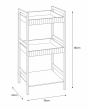 Ραφιέρα Μπάνιου με 3 Ράφια από Bamboo & MDF Natural/White MRShome DF-0010000