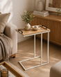 Side Table με Μεταλλικό Σκελετό Off-White και Αφαιρούμενη Επιφάνεια από MDF 45x28x59cm MRShome DF-0051000