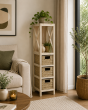Έπιπλο MDF με 1 Ράφι και 3 Συρτάρια Μπεζ 17x24x82cm MRShome DS-1245000