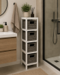 Συρταριέρα με 4 Συρτάρια MDF Γκρι/Λευκή 17x24x65cm MRShome DS-1296000