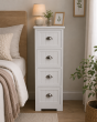 Συρταριέρα MDF με 4 Συρτάρια Λευκή 35x30x90cm MRShome DS-1298000