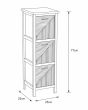 Συρταριέρα MDF με 3 Συρτάρια Φυσική/Μαύρη 25x25x77cm MRShome DS-1308000