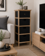 Έπιπλο MDF με 1 Ράφι και 3 Συρτάρια 37.5x27.5x86cm Μαύρο MRShome DS-2215000
