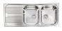 Sanitec Νεροχύτης Ανοξείδωτος 116×50 10647 Atlantic Σατινέ 10647-dexes