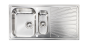 Sanitec Νεροχύτης Ανοξείδωτος 100×50 11455 Cometa Σατινέ 11455-aristeros