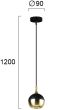 Φωτιστικό Κρεμαστό Μονόφωτο D90xH1250mm 1xGU10 Viokef Ringo 4273400