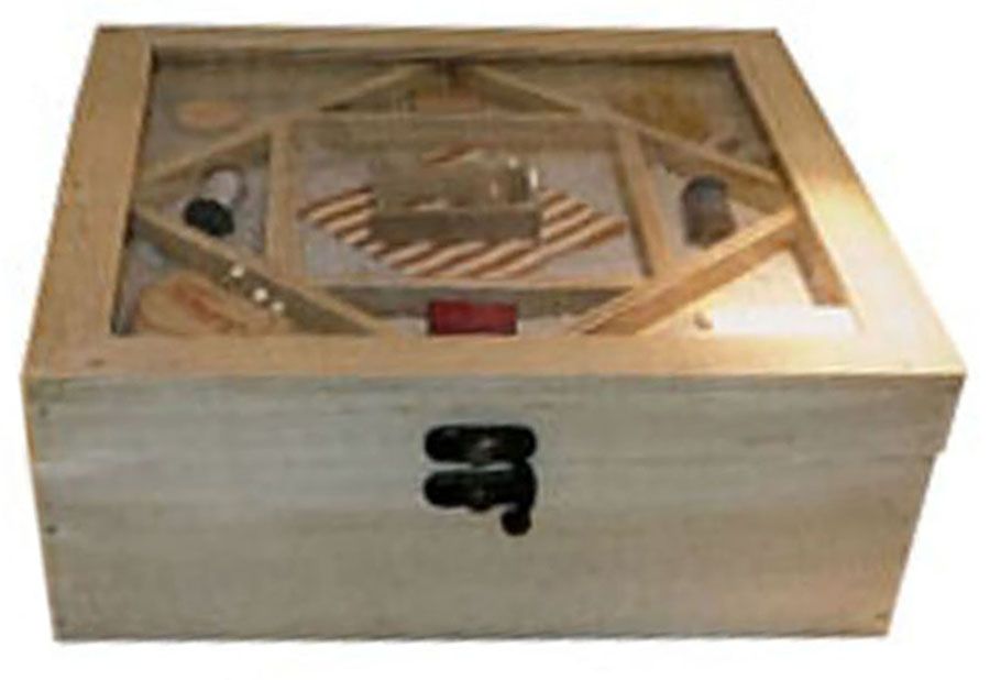 Κουτί Ραπτικής 25x25x9cm Ξύλινο με Θήκες Etoile SP-252