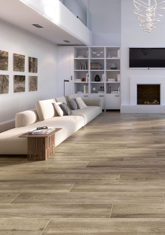 Πλακάκι Δαπέδου 23,3x120cm Τύπου Ξύλου Πορσελανάτο Matt  Cleveland Roble