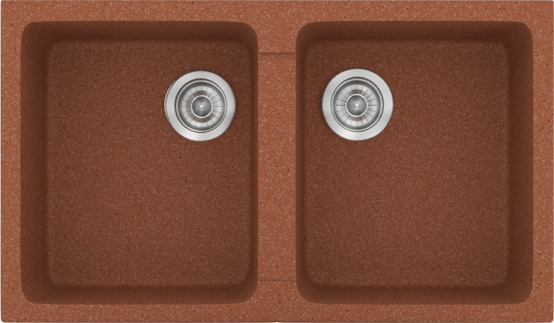 Sanitec Νεροχύτης 334 Classic 86×50 334-20-Granite-Terracota