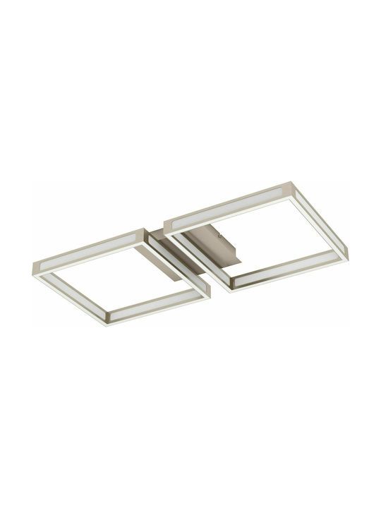 Eglo Altaflor Μοντέρνα Μεταλλική Πλαφονιέρα Οροφής με Ενσωματωμένο LED σε Ασημί χρώμα 64cm 99785