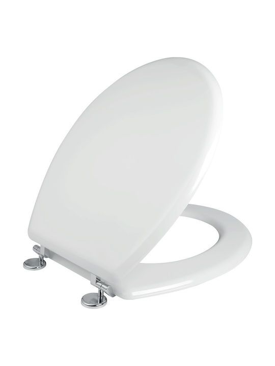 Κάλυμμα Λεκάνης WC Bαρέως Τύπου MDF Λευκό Μ36x40-46cm Οπές 11-20cm Elvit 0039