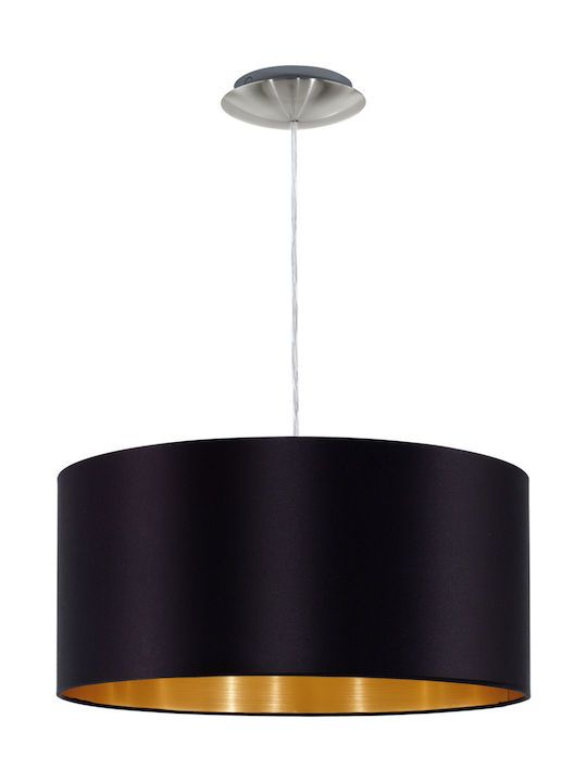 Eglo Maserlo Μοντέρνο Κρεμαστό Φωτιστικό Μονόφωτο με Ντουί E27 σε Μαύρο Χρώμα 31599