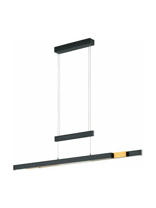 Φωτιστικό Κρεμαστό Ράγα L95xH150cm Led Smd 45w 5300lm 2700-5000K Μέταλλο Μαύρο-Μπρονζέ Ματ Trio Trajan 375310502