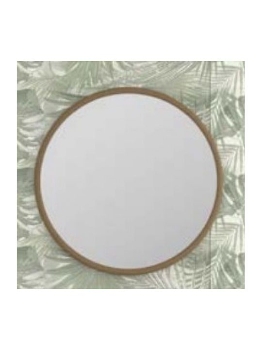 Καθρέπτης Στρογγυλός Ø70cm Μεταλλικό Πλαίσιο Μπρονζέ Savvopoulos Ivy Round 8937-7594