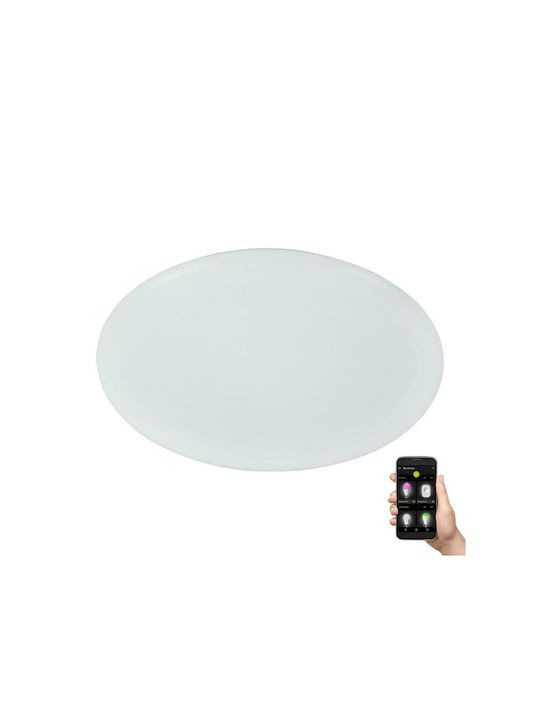 Πλαφονιέρα Οροφής Λευκό 38xH6,8cm Led 2700-6500K 540lm Εφαρμογή-Τηλεχειριστήριο Eglo Totari-Z 900084