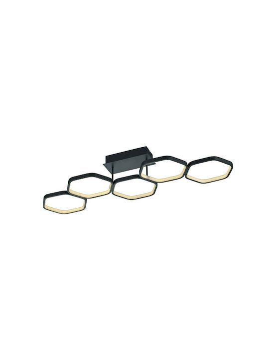 Πλαφονιέρα Οροφής Led SMD 15Xl90X30CM 24W 2800LM 3000K Ανθρακί Trio RL Vigo R62055142