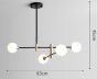 SE21-HA-4 HARUTO BLACK AND GOLD PENDANT OPAL 70x70x70 E27*4 MAX 60W IP20 2 YEARS WARRANTY HOMELIGHTING 77-50612