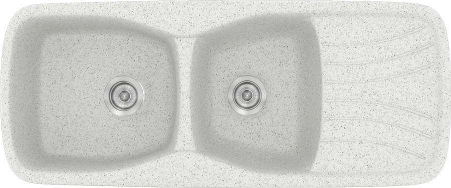 Sanitec Νεροχύτης 311 Classic 120×51 311-01-Granite-White