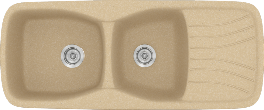 Sanitec Νεροχύτης 311 Classic 120×51 311-45-Granite-Cappuccino