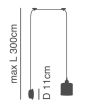 SE21-BR-10-BL1W-SH2 MAGNUM BRONZE Grey Fabric Wall Lamp+ HOMELIGHTING 77-8892
