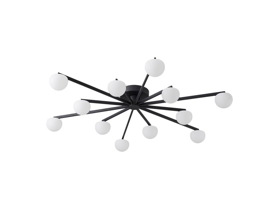 CCC 564-12 ΟΡΟΦΗΣ 12/Φ LED ΠΟΛΥΦΩΤΟ ΜΑΥΡΟ ME ΜΠΑΛΙΤΣΕΣ 12x7W 3000K 4900 LUM ARlight 0064226