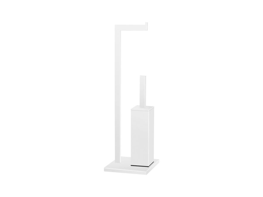 Καλόγερος W220xD190*H830 mm με Πιγκάλ-Χαρτοθήκη Επιδαπέδιος White Mat Sanco Stands 0544-M101 
