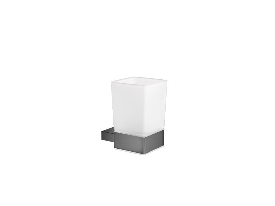 Ποτηροθήκη Επίτοιχη Sanco Minimal Antracite Grained 24201-M118