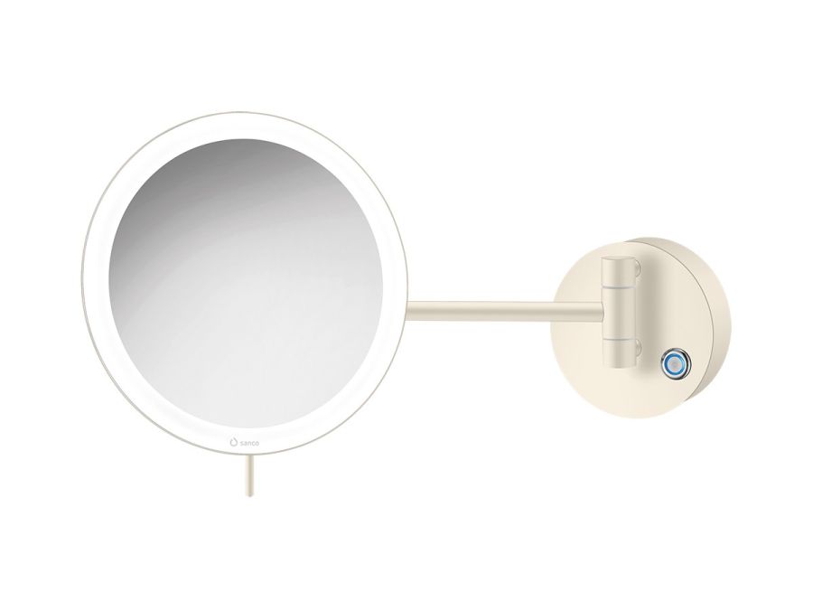 Καθρέπτης Μεγεθυντικός Ø20cm IP44 5w Led 12V  Μεγένθυση x3 Sanco Beige Mat MRLED-705-M102