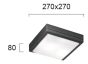 Πλαφονιέρα Ανθρακί Τετράγωνη Leros Viokef 4049304