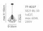 SE21-BL-33 MILA BLACK METAL GRID PENDANT Δ3 HOMELIGHTING 77-8227