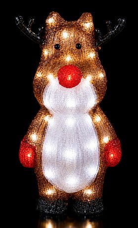 40Led 3D Φωτιζόμενο Ακρυλικό Ελάφι Με Μετασχηματιστή Ip44,40(Η)cm Lianos 23667
