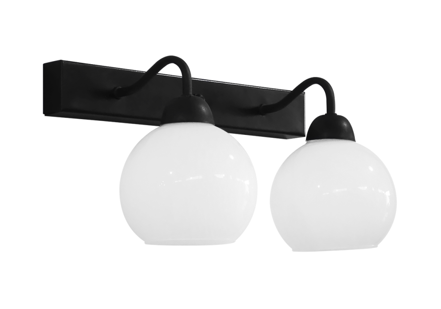 Φωτιστικό ράγα 2φωτη AS-14ΑΡ 2/L RAGA BL-WH ΑΠΛΙΚΑ ΜΕΤ-ΓΥΑΛΙ Heronia 31-1203