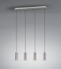 Κρεμαστό Φωτιστικό Ράγα Nickel Matt 75xH150cm 4xGU10 Trio Lighting Marley 312400407