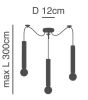 SE21-NM-5-NM3 ADEPT TUBE NICKEL MAT Nickel Matt Pendant+ HOMELIGHTING 77-8660