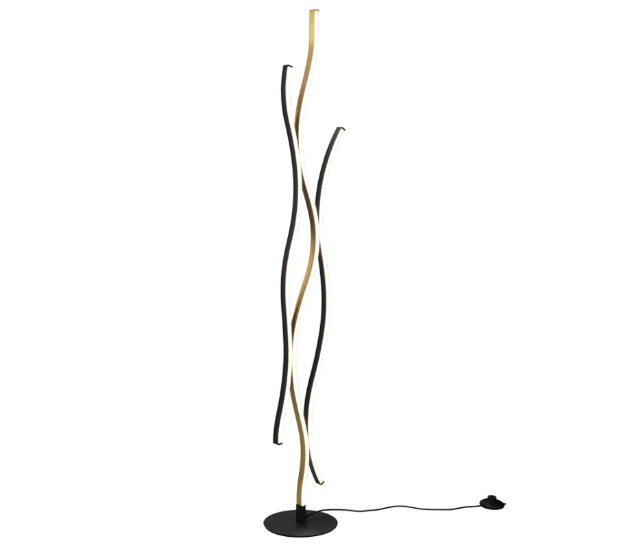 Φωτιστικό Δαπέδου Brass Matt 20xH138cm Led 28w 2300+3000+4000K 3250lm Trio Lighting Blaze 441210308
