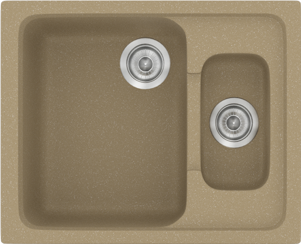 Sanitec Νεροχύτης 330 Classic 62×51 330-15-Metallic-Cream