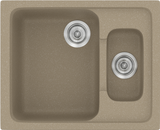 Sanitec Νεροχύτης 330 Classic 62×51 330-42-Granite-Taupe