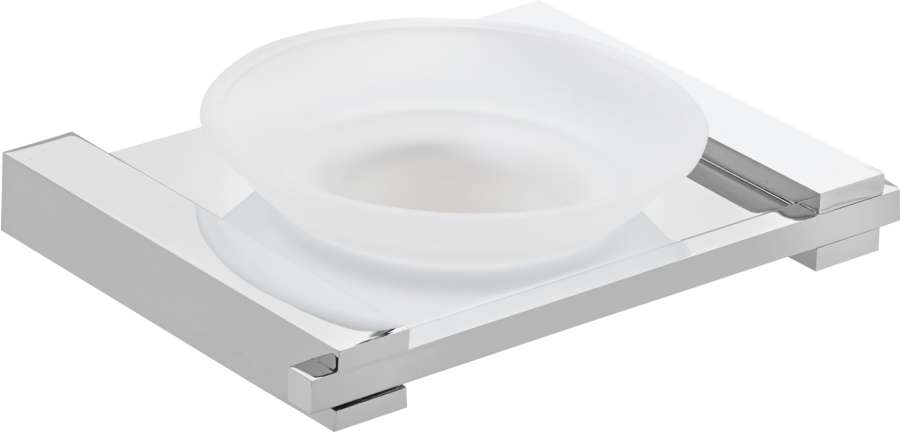 Σαπουνοθήκη Γυαλί Χρώμιο Bronze Art San Remo 10M3-10