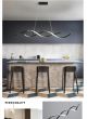 SE LED 95 QUEEN PENDANT BLACK 24W 3CCT 95x8x100cm IP20 220V 2 YEARS WARRANTY Ε2 HOMELIGHTING 77-50646