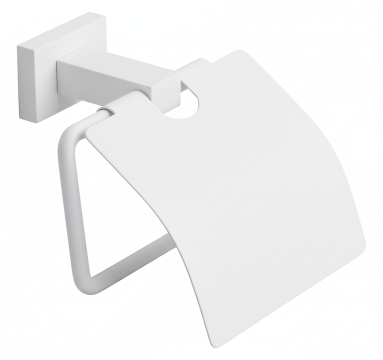 Χαρτοθήκη Καπάκι Λευκό Bronze Art Lugano 50X6-AA