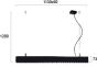 Κρεμαστό Μαύρο L:1130 Direct Top Line Dimmable Viokef 3911-0024-1-B-D3