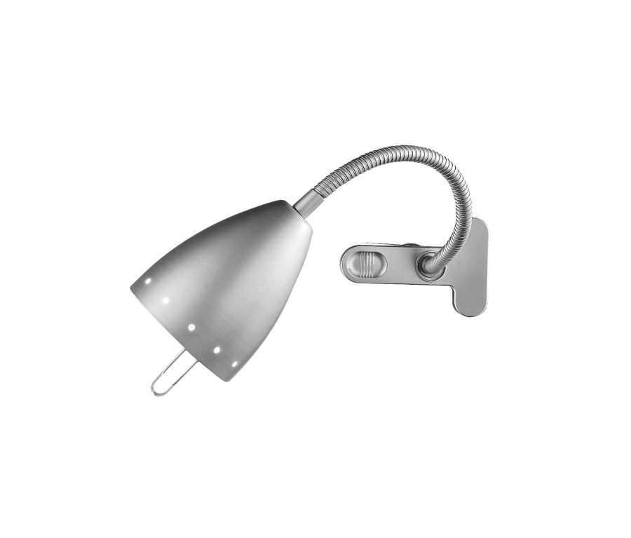 Φωτιστικό με Μανταλάκι Ø10 εκ. 1*E14 Μέταλλο Ασημί Ματ Perenz 4512A