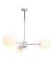 InLight Κρεμαστό φωτιστικό από λευκό μέταλλο και λευκή οπαλίνα 3XG9 D:70cm 5012-3