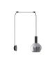 SE21-BL-4-NM1W-GL2 ADEPT TUBE Black Matt Wall Lamp Smoked Glass+ HOMELIGHTING 77-8819